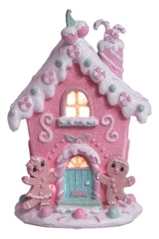 Shop For 7.8" LED Pink Gingerbread House