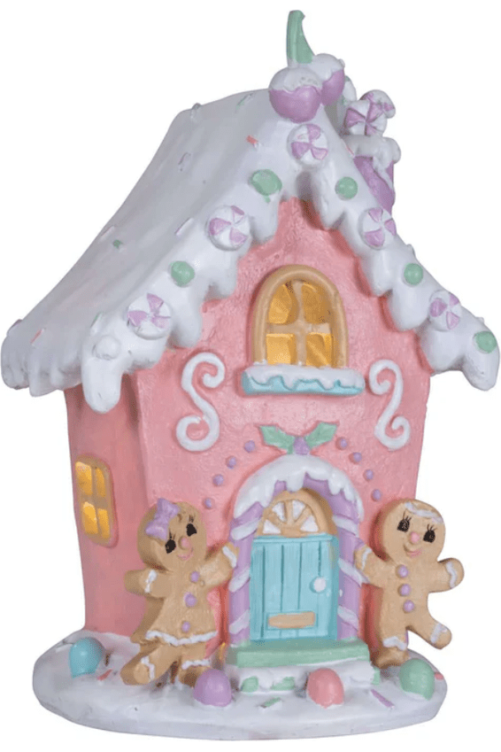 Shop For 7.8" LED Pink Gingerbread House