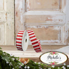 Shop For 7/8" Peppermint Stripe Ribbon: Red (10 Yards)