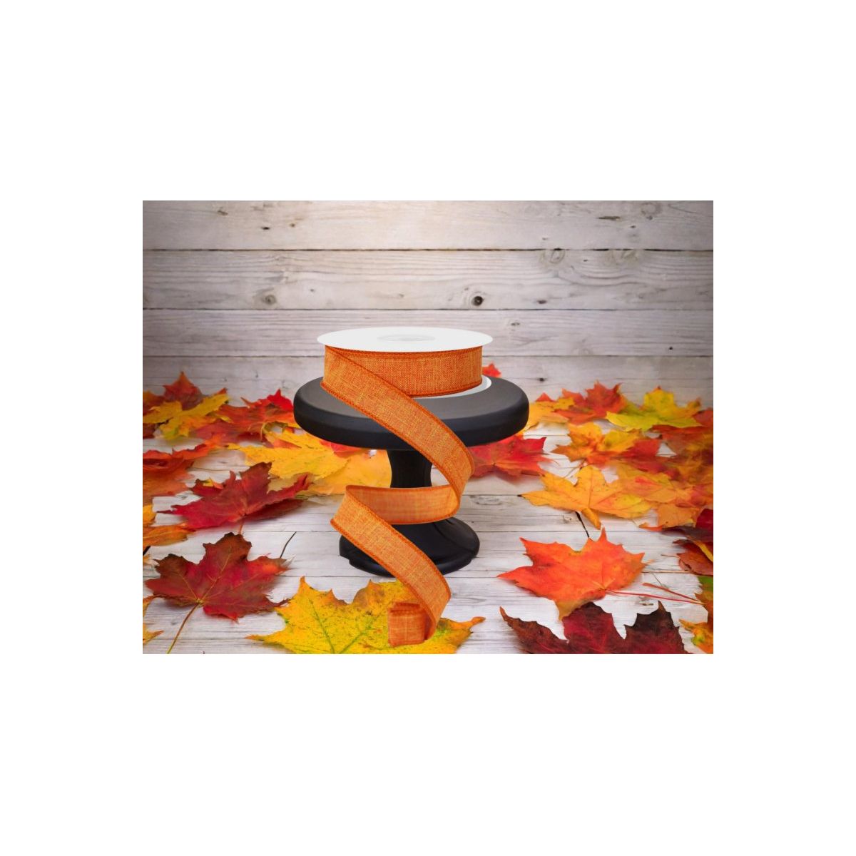 Shop For 7/8" Royal Burlap Ribbon: Orange (10 Yards) at Michelle's aDOORable Creations