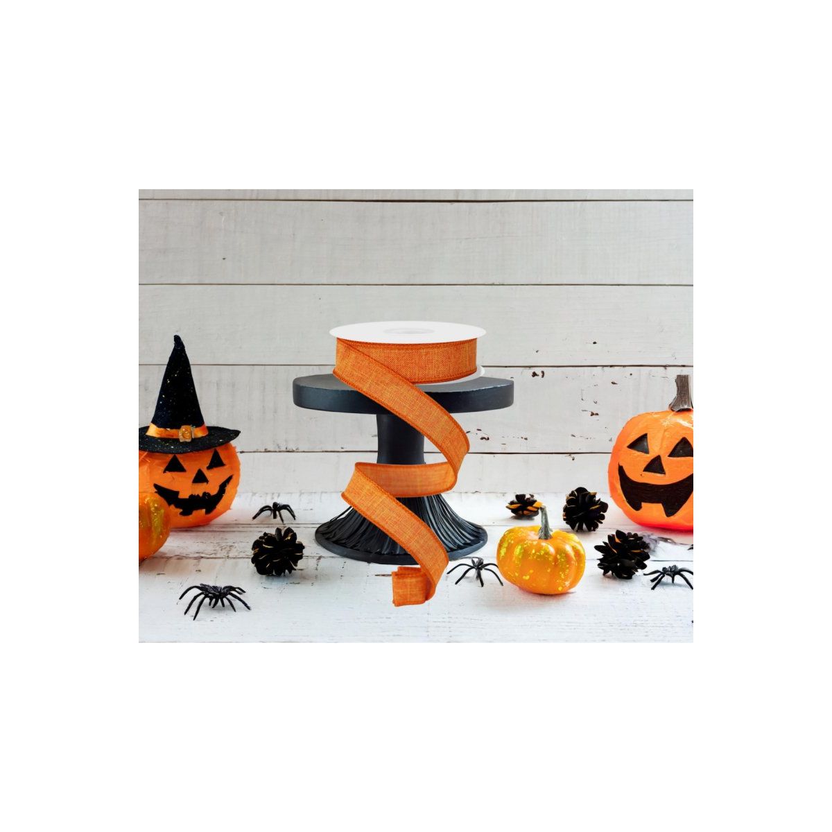 Shop For 7/8" Royal Burlap Ribbon: Orange (10 Yards) at Michelle's aDOORable Creations