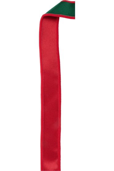 Shop For 7/8" Satin Fused Ribbon: Red/Emerald Green (10 Yards)