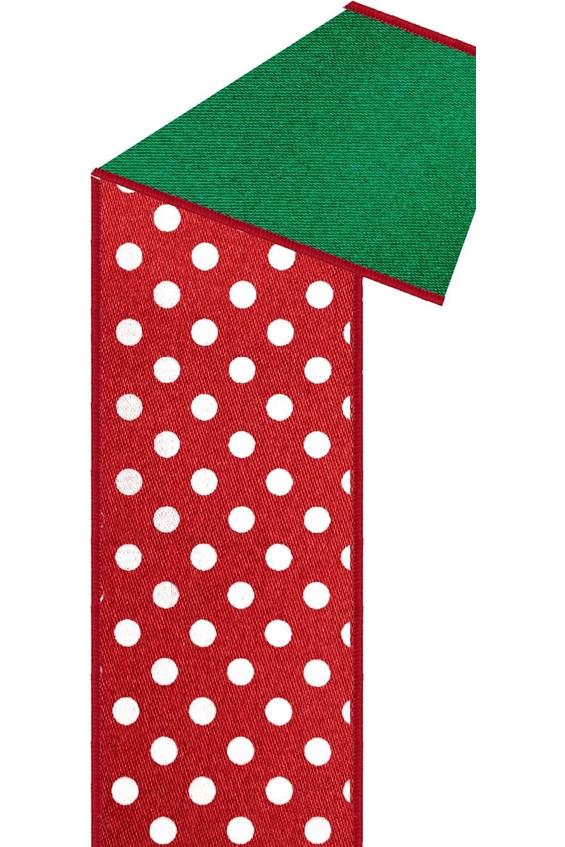 Shop For 7/8" Small Polka Dot Fused Ribbon: Green/Red (10 Yards)