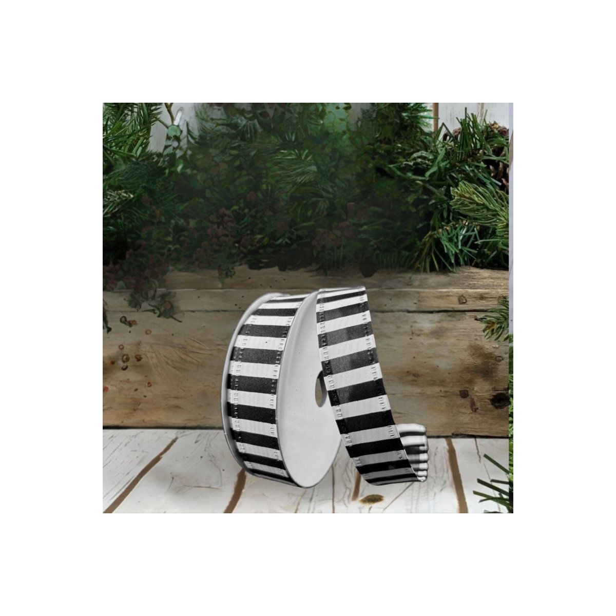 Shop For 7/8" Striped Ribbon: Black & White (10 Yards)