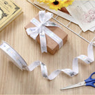 Shop For 7/8in Coquette Bow Silvery Non - Wired Ribbon: White (50 Yards)