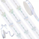 Shop For 7/8in Coquette Bow Silvery Non - Wired Ribbon: White (50 Yards)