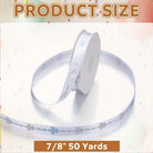 Shop For 7/8in Coquette Bow Silvery Non - Wired Ribbon: White (50 Yards)