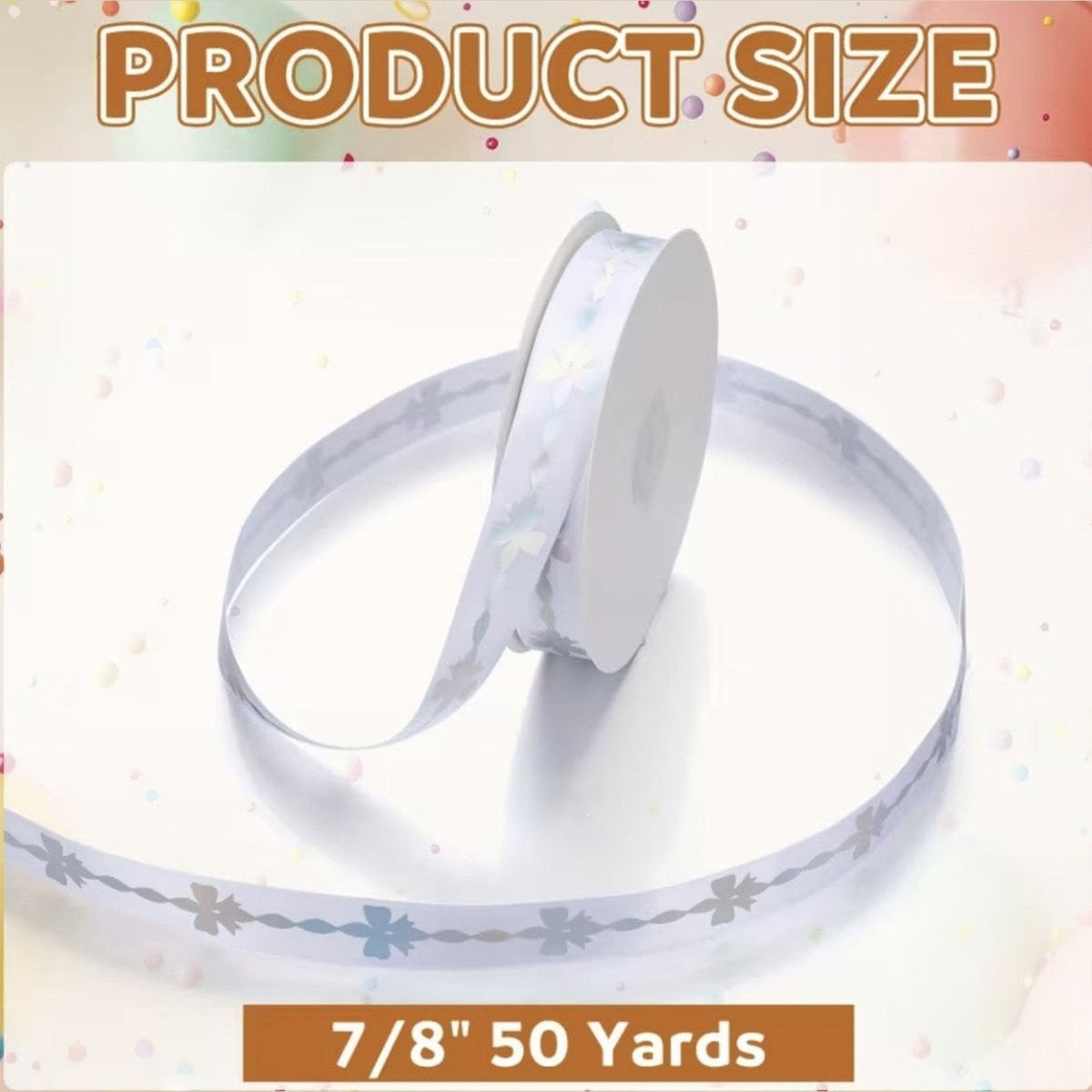 Shop For 7/8in Coquette Bow Silvery Non - Wired Ribbon: White (50 Yards)