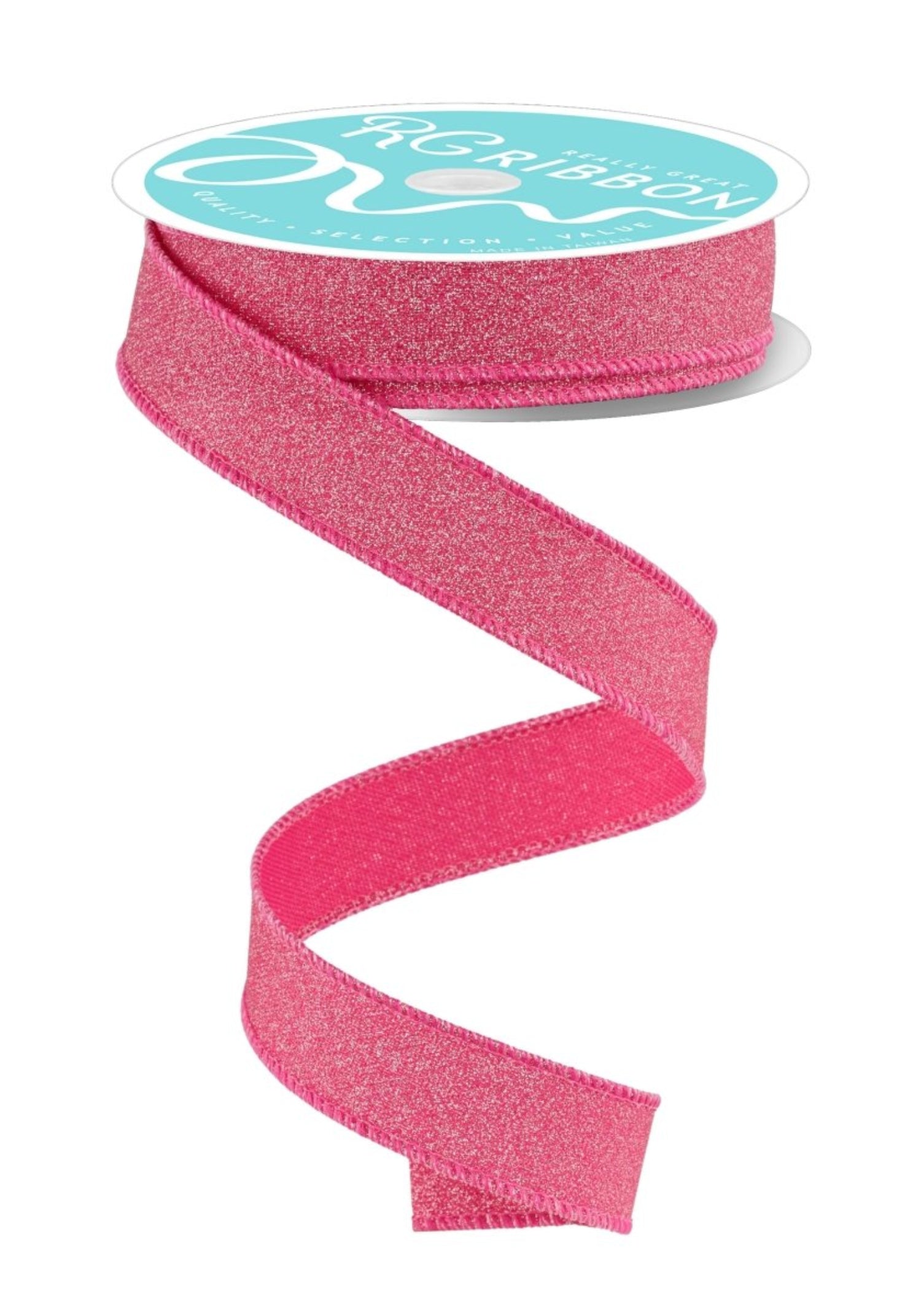 Shop For 7/8in Fine Glitter On Royal Ribbon: Fuchsia (10 Yards)