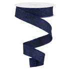 Shop For 7/8in Fine Glitter On Royal Ribbon: Navy Blue (10 Yards)