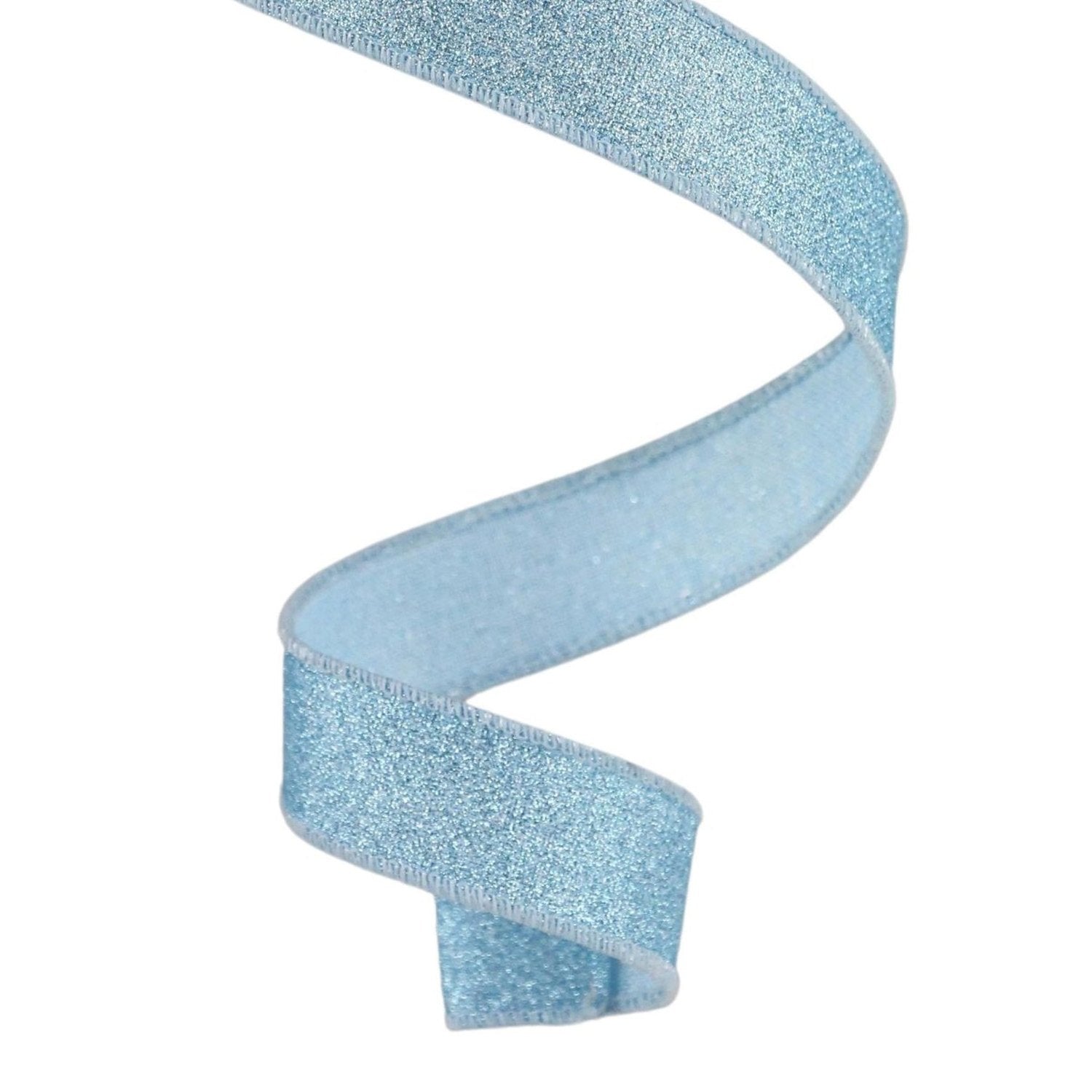 Shop For .78in Fine Glitter On Royal Ribbon: Pale Blue (10 Yards)