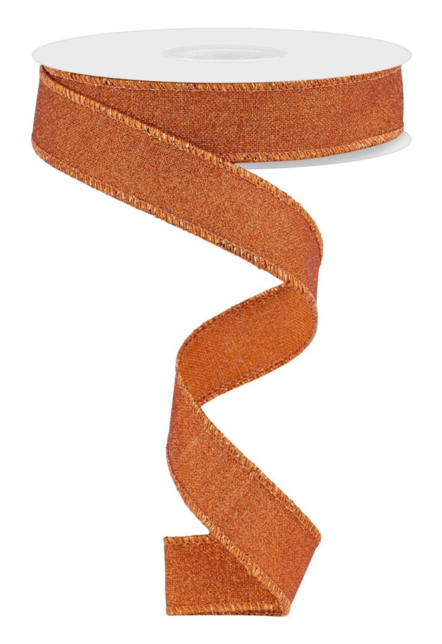 Shop For 7/8in Fine Glitter On Royal Ribbon: Pumpkin (10 Yards)