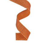 Shop For 7/8in Fine Glitter On Royal Ribbon: Pumpkin (10 Yards)