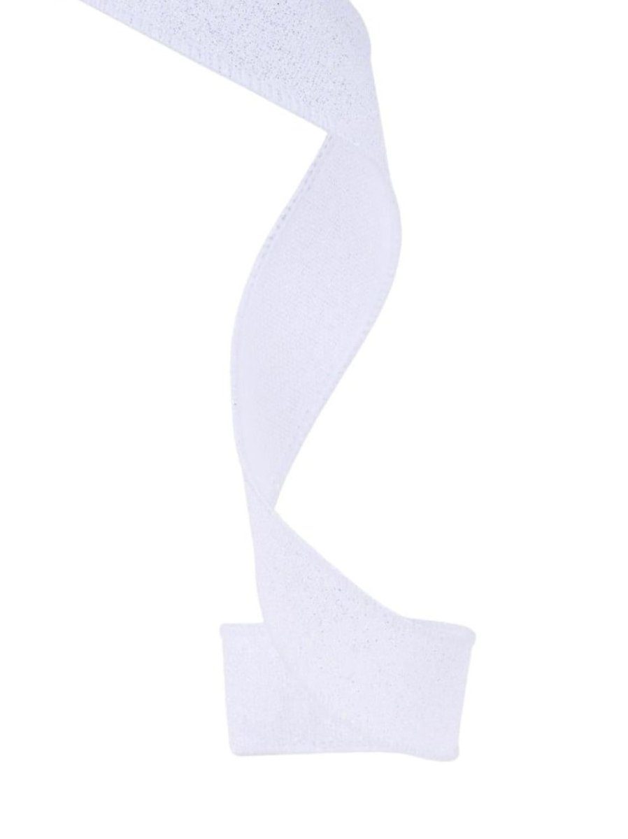 Shop For 7/8in Fine Glitter On Royal Ribbon: White (10 Yards)