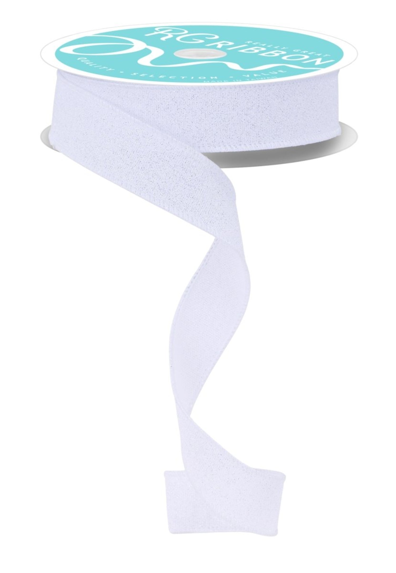 Shop For 7/8in Fine Glitter On Royal Ribbon: White (10 Yards)