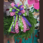 Shop For 7/8in Flower Breeze & Dupioni Ribbon: Lime & Lavender (10 Yards)