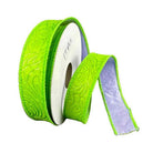 Shop For 7/8in Flower Breeze & Dupioni Ribbon: Lime & Lavender (10 Yards)