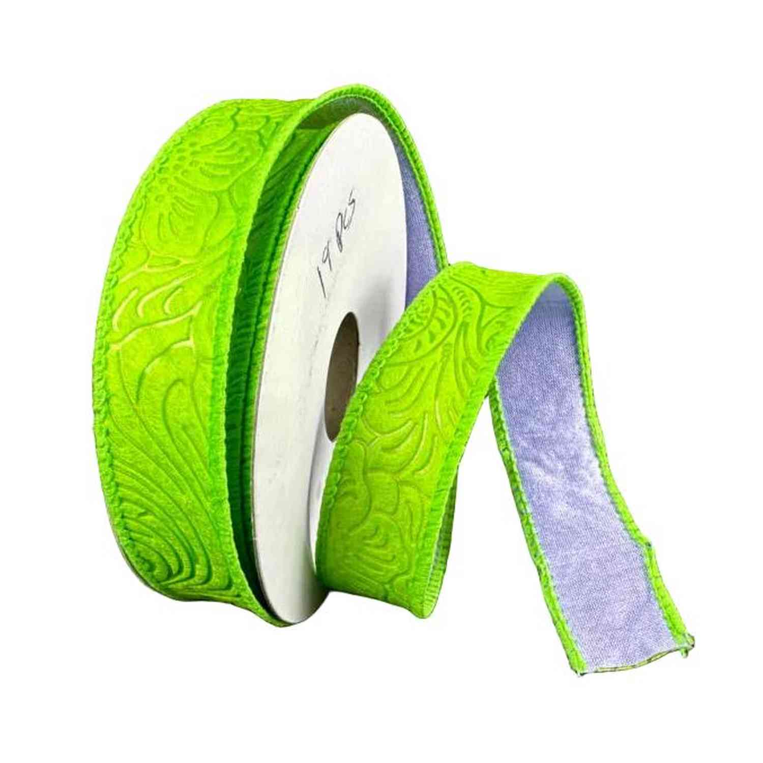 Shop For 7/8in Flower Breeze & Dupioni Ribbon: Lime & Lavender (10 Yards)
