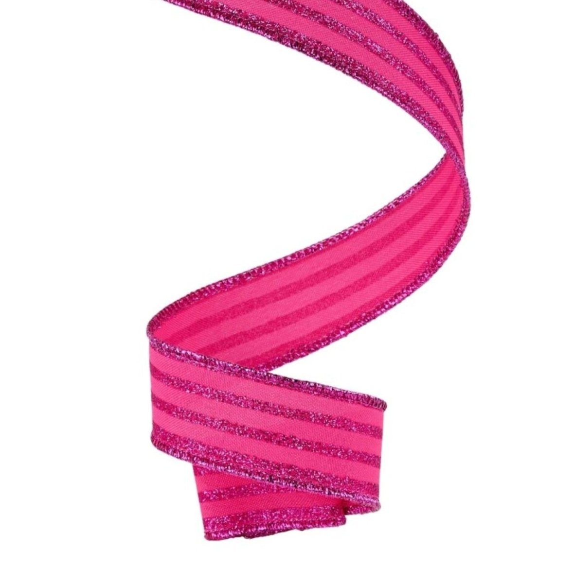 Shop For 7/8in Glitter Vertical Stripe Ribbon: Hot Pink (10 Yards)