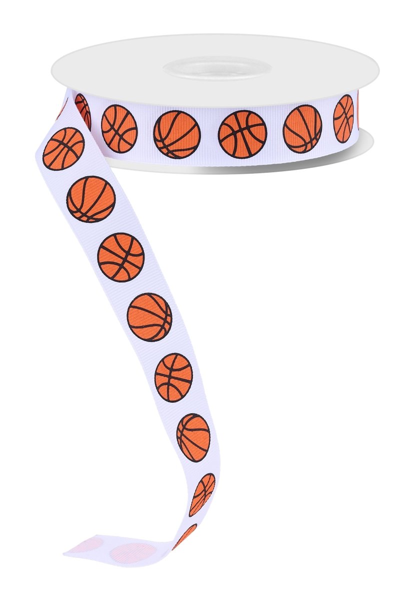 Shop For 7/8in Grosgrain Non - Wired Basketball Ribbon (25 yards)