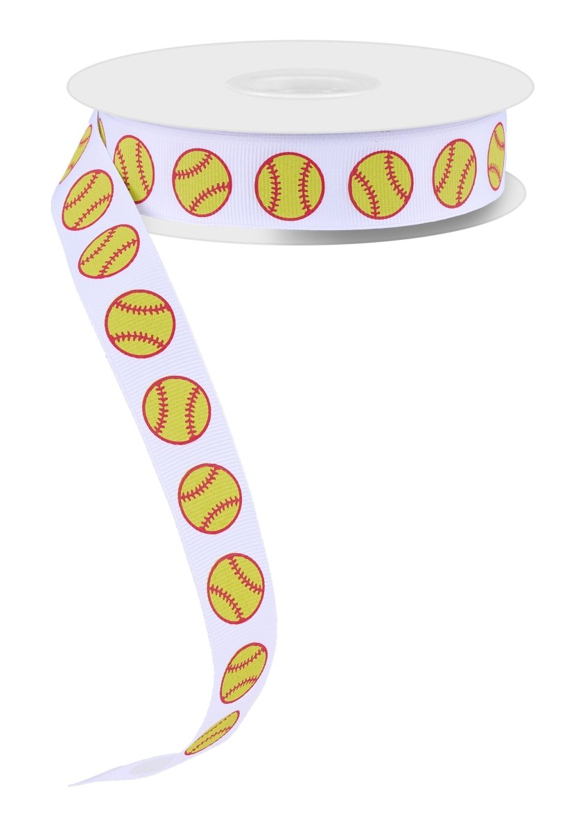 Shop For 7/8in Grosgrain Non - Wired Softball Ribbon (25 yards)