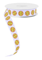 Shop For 7/8in Grosgrain Non - Wired Softball Ribbon (25 yards)