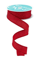 Shop For 7/8in Irregular Spotted Glitter Ribbon: Red (10 Yards)