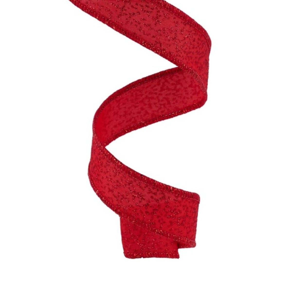Shop For 7/8in Irregular Spotted Glitter Ribbon: Red (10 Yards)