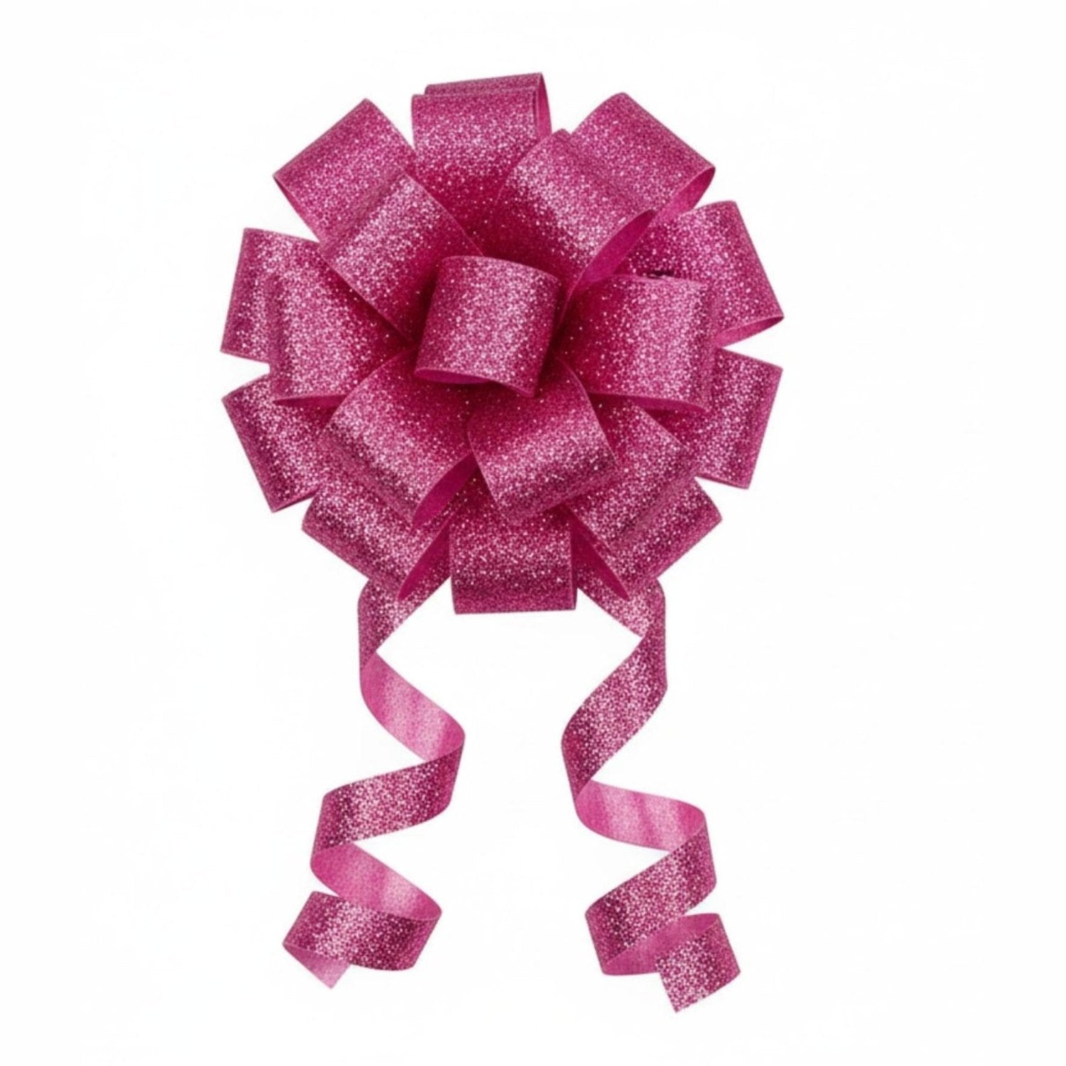 Shop For 7/8in Metallic Glitter Ribbon Non Wired: Fuchsia Pink (25 Yards)