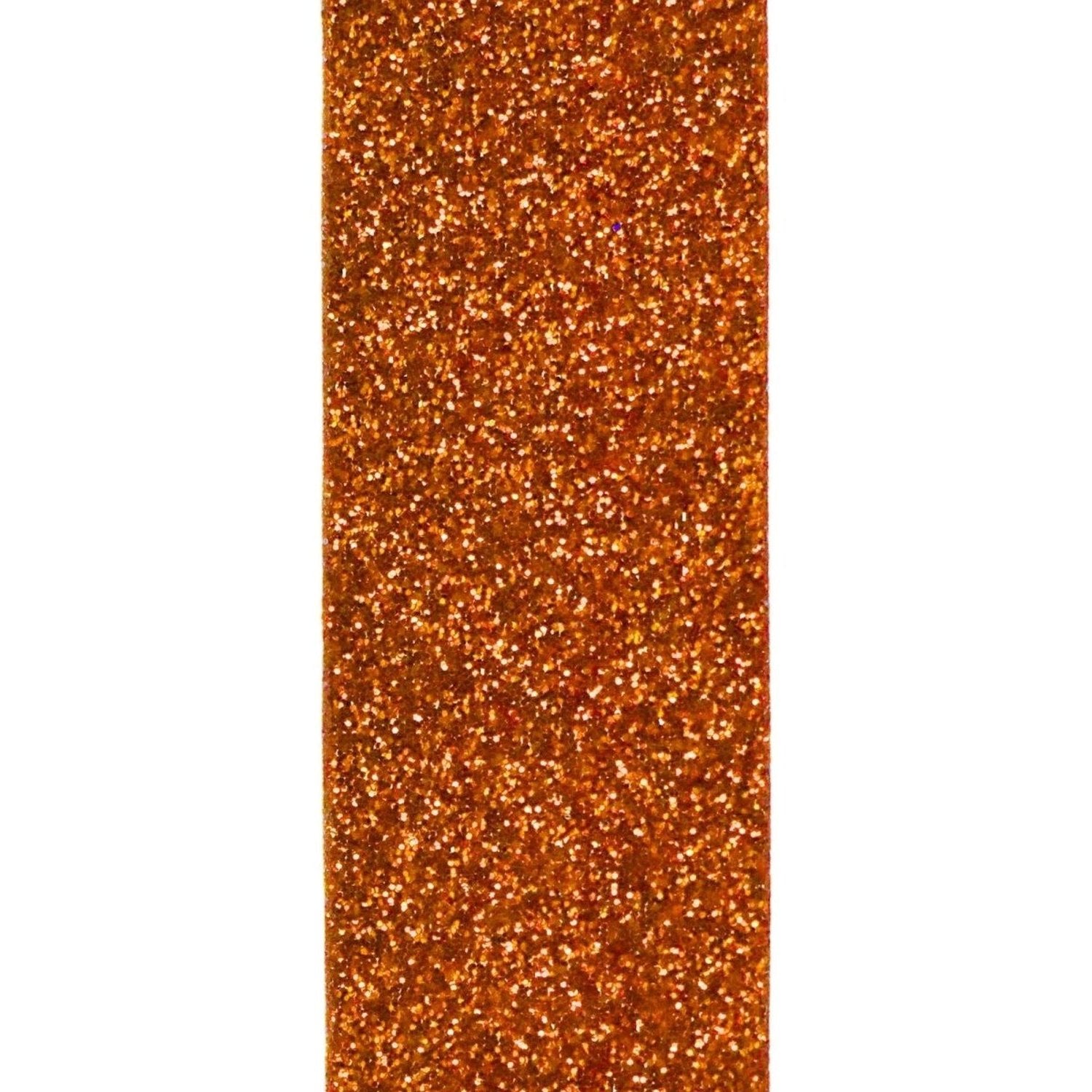 Shop For 7/8in Metallic Glitter Ribbon Non Wired: Orange (25 Yards)