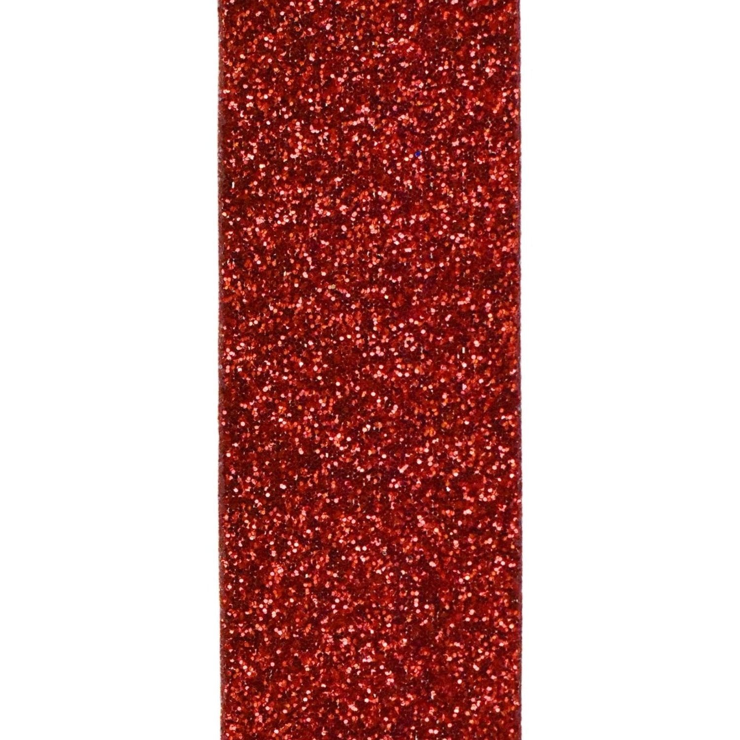 Shop For 7/8in Metallic Glitter Ribbon Non Wired: Red (25 Yards)
