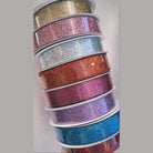 Shop For 7/8in Metallic Glitter Ribbon Non Wired: White/Irid (25 Yards)