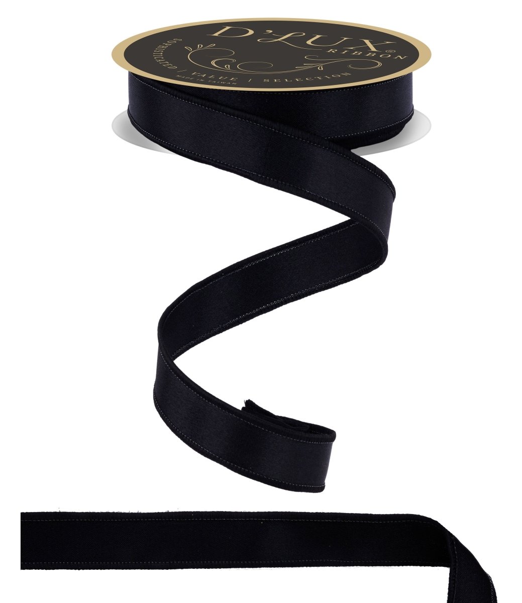 Shop For 7/8in Satin Fused Ribbon: Black (10 Yards)
