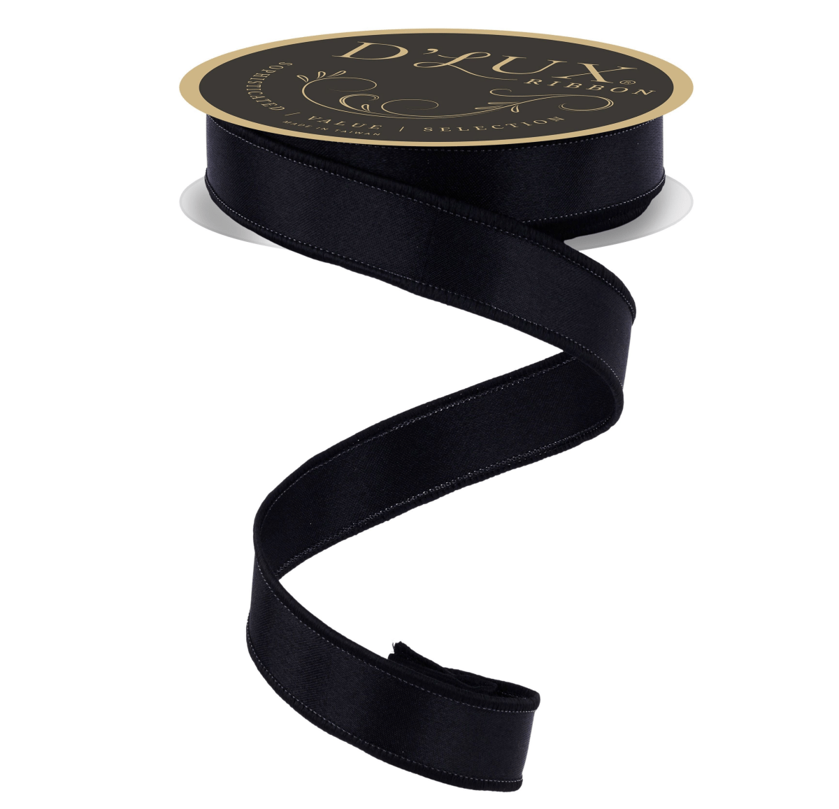 Shop For 7/8in Satin Fused Ribbon: Black (10 Yards)