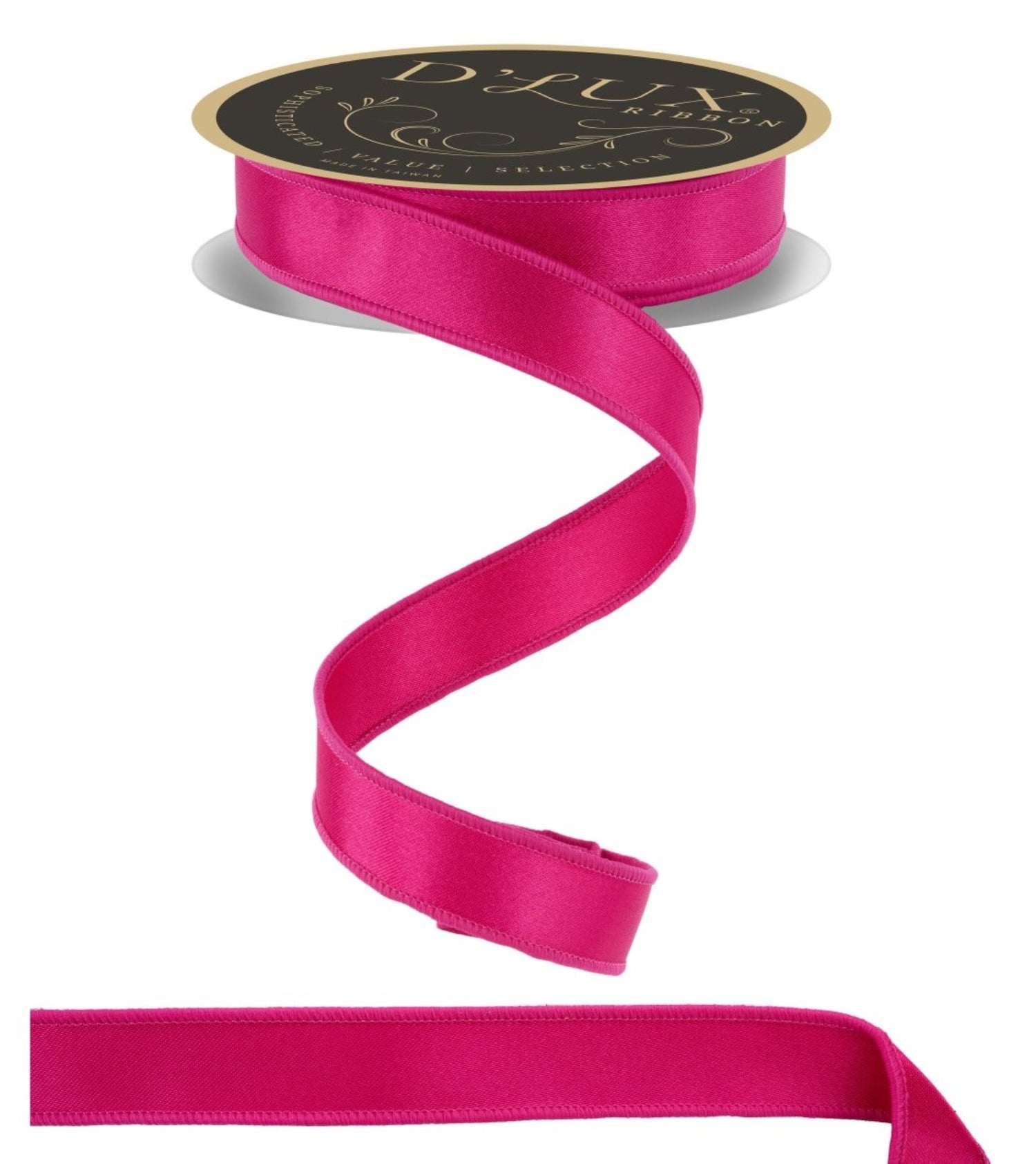 Shop For 7/8in Satin Fused Ribbon: Hot Pink (10 Yards)