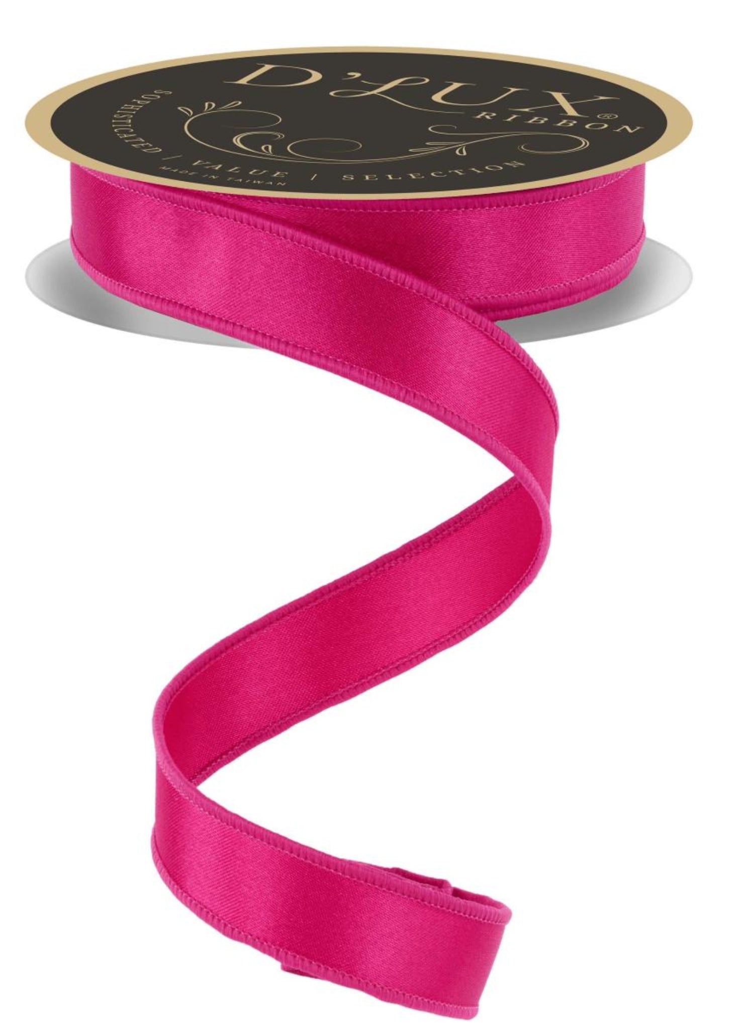 Shop For 7/8in Satin Fused Ribbon: Hot Pink (10 Yards)