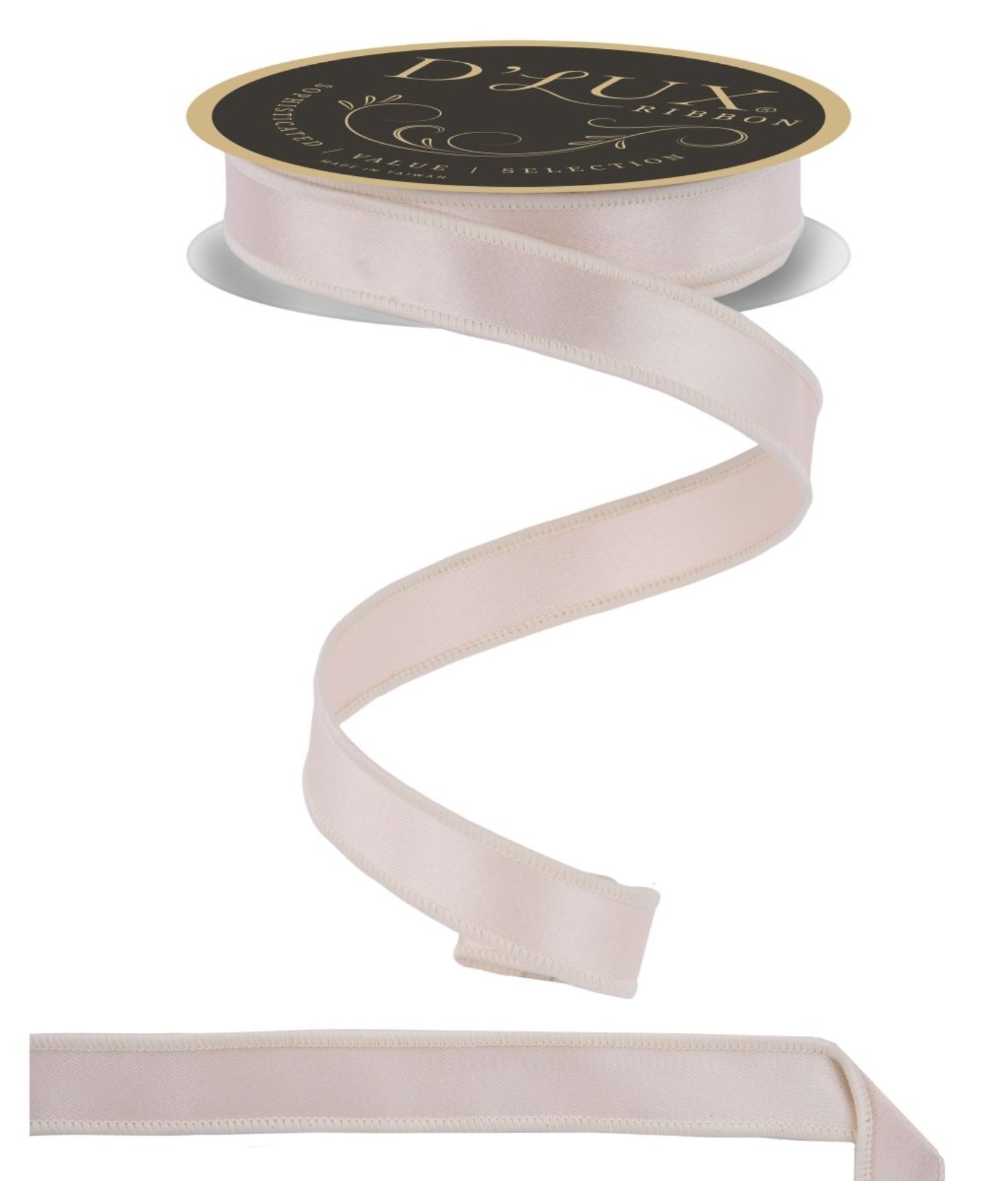 Shop For 7/8in Satin Fused Ribbon: Ivory (10 Yards)