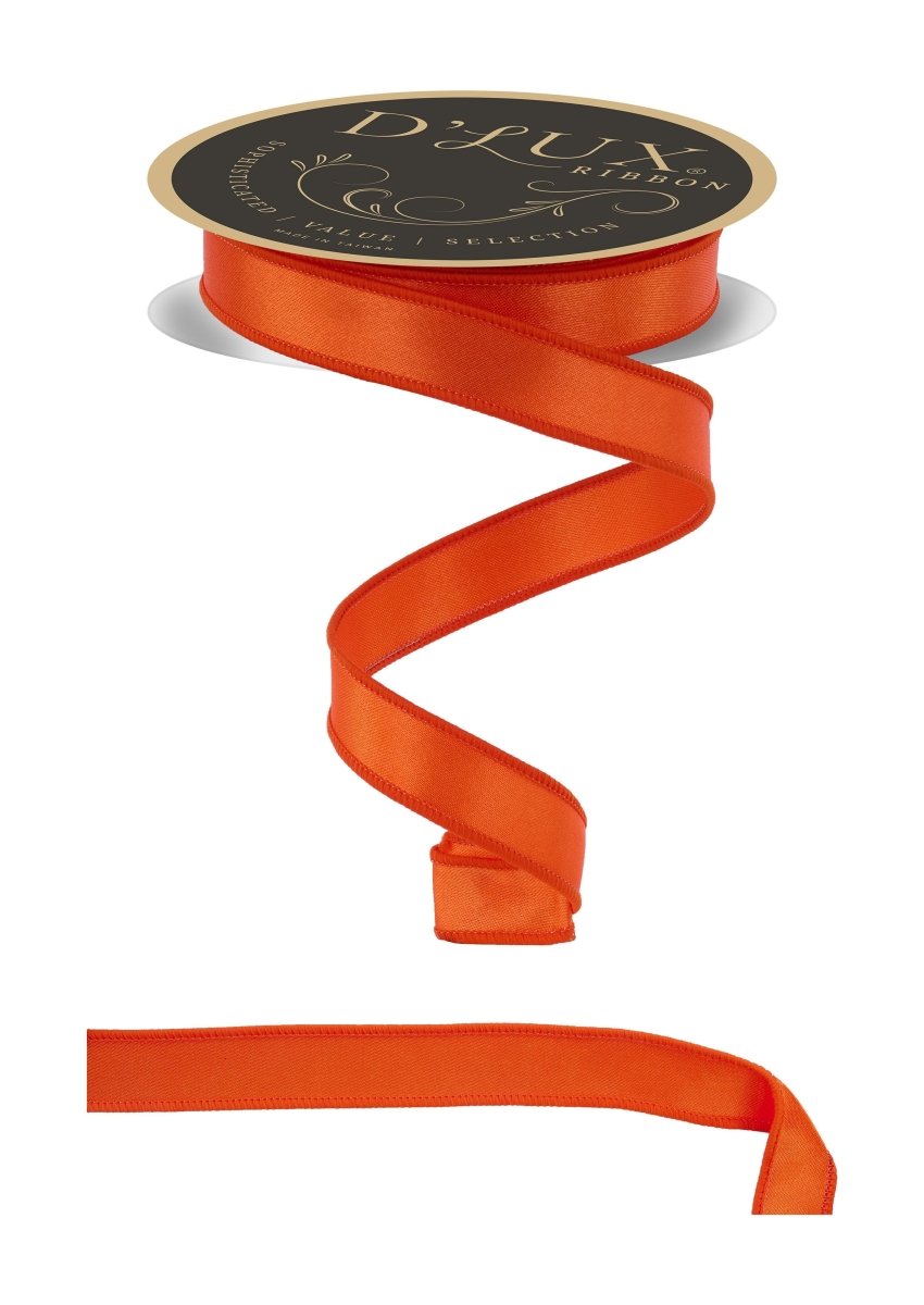 Shop For 7/8in Satin Fused Ribbon: Orange (10 Yards)
