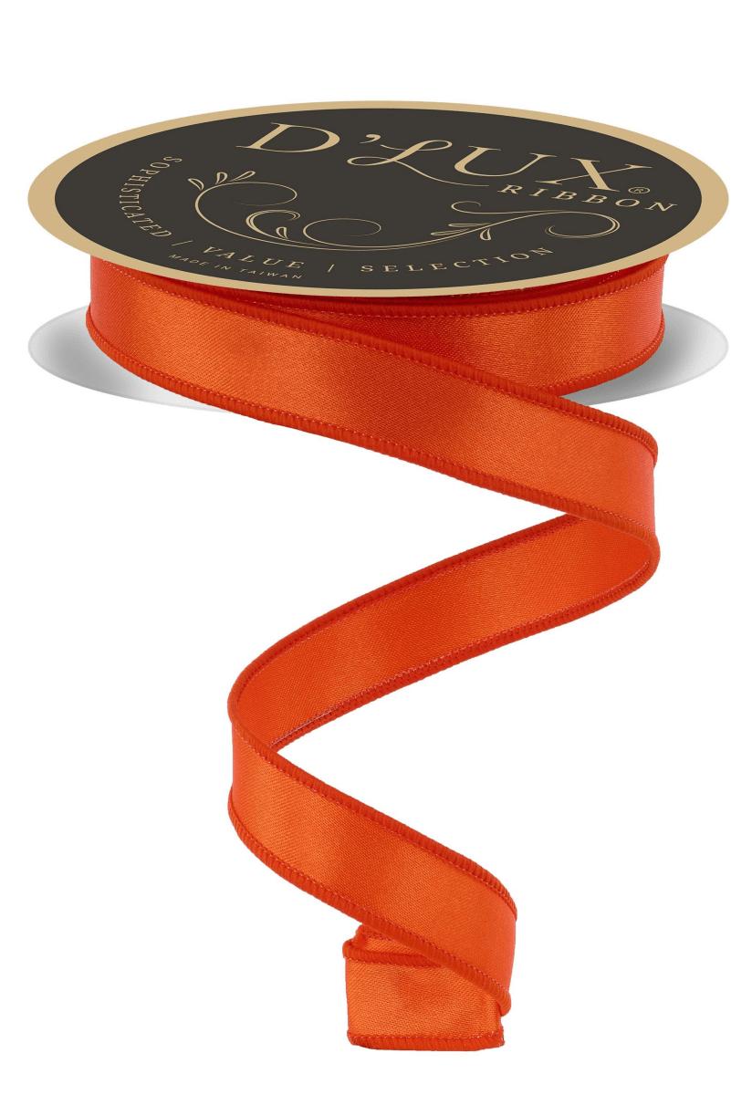 Shop For 7/8in Satin Fused Ribbon: Orange (10 Yards)