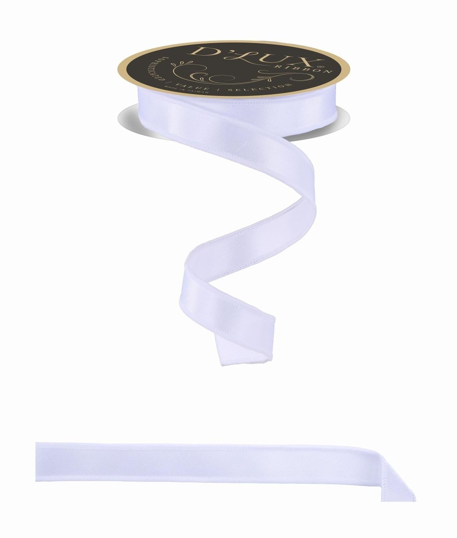 Shop For 7/8in Satin Fused Ribbon: White (10 Yards)