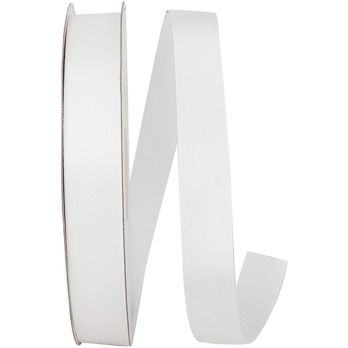 7/8in Satin Non-Wired Ribbon: White (100 Yards) – Michelle's aDOORable ...