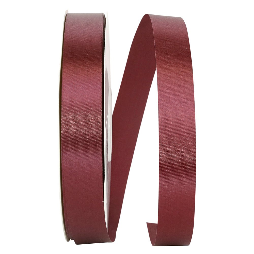 Shop For 7/8in Satin Supreme Non - Wired Ribbon: Burgundy (100 Yards)