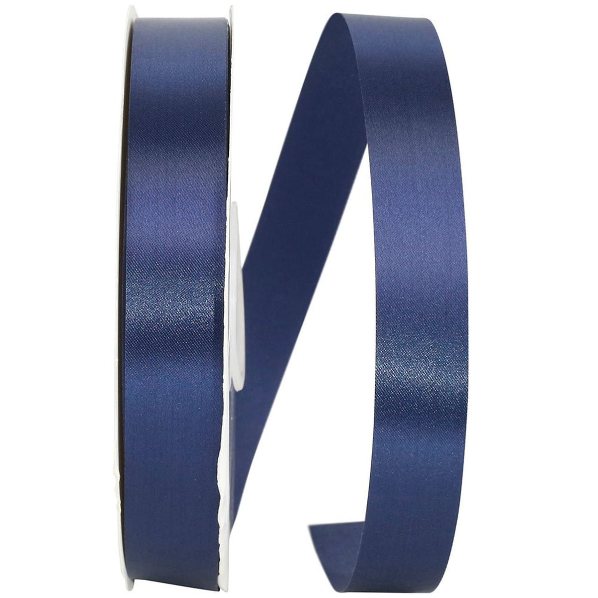 7/8in Satin Supreme Non-Wired Ribbon: Navy Blue (100 Yards) – Michelle ...