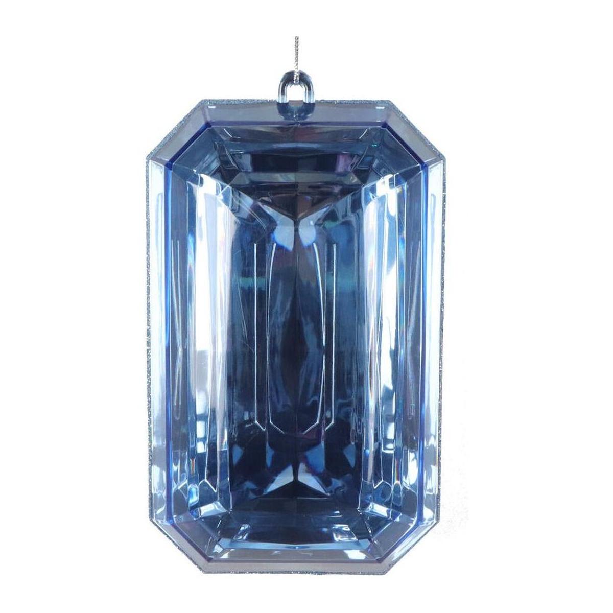 Shop For 8" Acrylic Rectangle Jewel Ornament: Baby Blue (Set of 2)