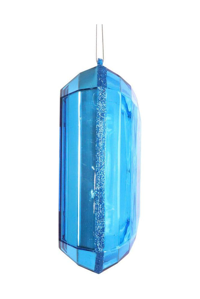 Shop For 8" Acrylic Rectangle Jewel Ornament: Blue CX946 - 05