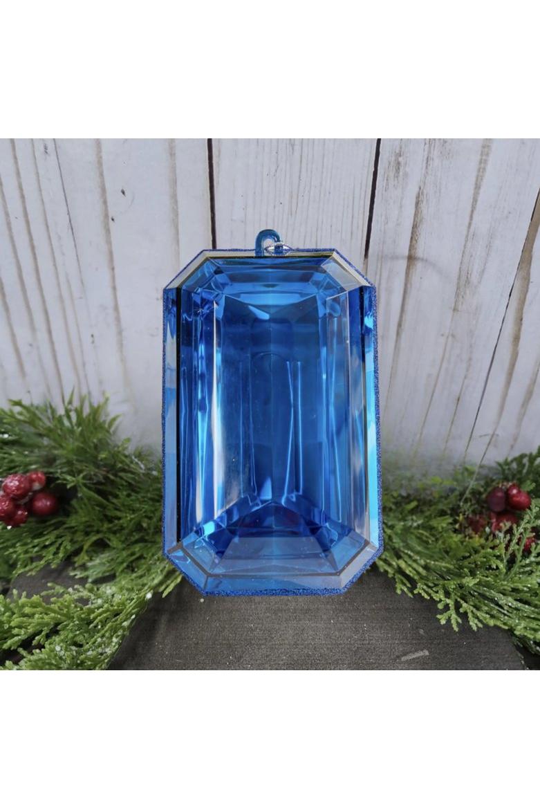 Shop For 8" Acrylic Rectangle Jewel Ornament: Blue at Michelle's aDOORable Creations