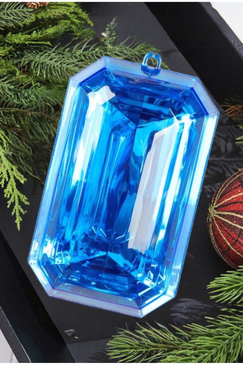 Shop For 8" Acrylic Rectangle Jewel Ornament: Blue at Michelle's aDOORable Creations