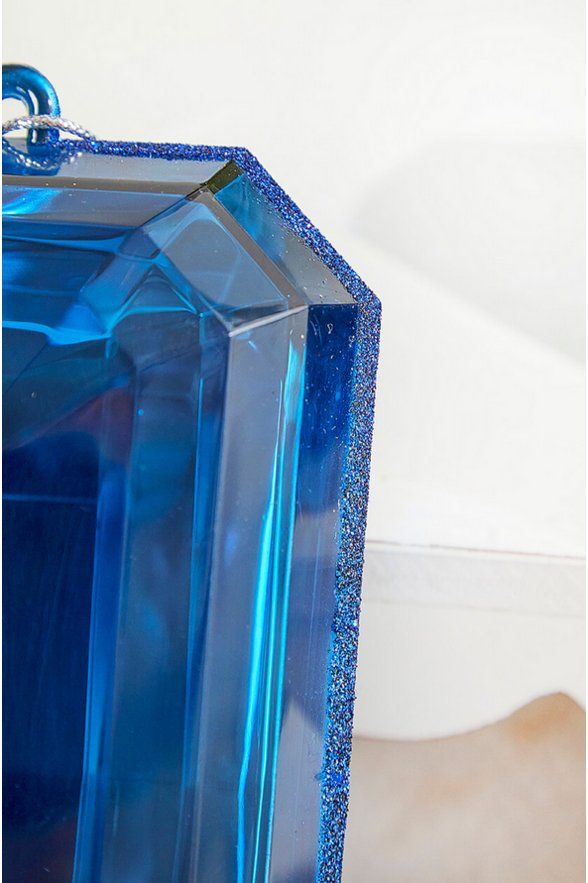 Shop For 8" Acrylic Rectangle Jewel Ornament: Blue at Michelle's aDOORable Creations