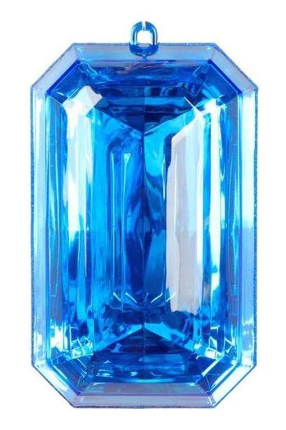 Shop For 8" Acrylic Rectangle Jewel Ornament: Blue (Set of 2)