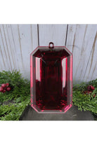 Shop For 8" Acrylic Rectangle Jewel Ornament: Burgundy